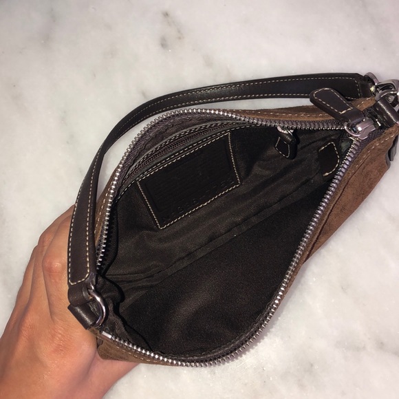 Coach Brown Suede Mini Bag - Picture 7 of 11